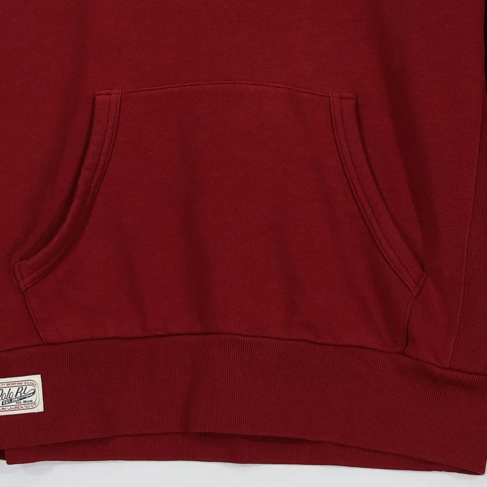Polo Ralph Lauren Vintage Rowing Hoodie Mens M Burgundy Collegiate Preppy NWT